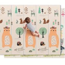 Baby Play Mat 79" X 71", Reversible Foldable Foam Floor Playmat For Kids Toddlers, ExtraLarge Anti- Slip Baby Crawling Mat, Green, With Travel Bag - 黃貓 - 查看 1