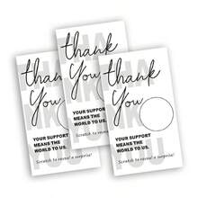 50 张刮刮券，空白感谢礼券，非常适合小型企业、餐厅、水疗中心、美容院、沙龙、生日、节日礼物、婚礼新娘礼物游戏和一般庆祝活动