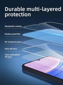 Paquete de 3 protectores de pantalla de vidrio compatible con Samsung A15 5G de 6.5 pulgadas [dureza 9H] - Protector de pantalla de vidrio templado de alta definición, apto para A16 A55 A54 A34 A54 A13 A14, resistente a arañazos, fácil de instalar [compatible con fundas de teléfono] Regalo para cumpleaños, familia, amigos Protector de pantalla de teléfono, accesorios de teléfono