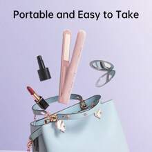 Mini 2-In-1 Wireless Tourmaline Ceramic Hair Curler Hair Straightener With Intelligent Constant Temperature Setting Portable Micro Coil Hair Straightener Hair Curler Easy To Carry On Business Trips