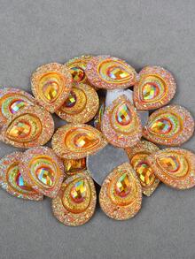 20 piezas/Paquete Grandes Rhinestones de resina con forma de gota de agua, de 18*25mm de tamaño, multicolor en forma de ojo, rhinestones de resina AB coloridos para manualidades DIY, disfraces de baile, zapatos, bolsos