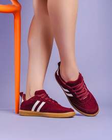 Kauzze Women's Casual Sneakers With Straight Sole Fit - Màu Đỏ Sâu - Xem 2