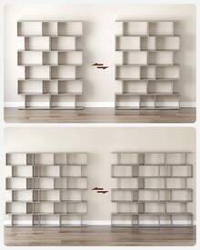 VASAGLE Bookcase - Gri - Görünüm 9