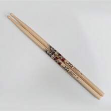 1 par de baquetas de madera de arce premium, baqueta de percusión de color natural de grado de interpretación, especificaciones 5A/7A/5B para adaptarse a diferentes escenarios de juego, agarre cómodo y sonido resonante, adecuado para todas las edades - color madera - Ver 10