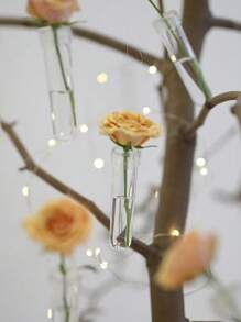 50/30/20/10/5pcs Flower Water Tubes 2.8 Inch Plastic Water Tubes For Flowers Floral Vials With Caps For Decoration Flower Arrangement Gifts Birthday Graduation