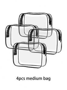4/3/2/1件装 S/M/L 时尚简约男女通用洗漱包，防水透明化妆包，容量1夸脱，适合旅行携带，男女皆宜，可携带登机，可作为礼物赠送。用途广泛，包括：包袋、房间装饰、化妆包、旅行、化妆包、旅行必备品、收纳整理、化妆品收纳、化妆包、洗漱包、桌面收纳、化妆包、旅行、化妆袋、化妆包、旅行必备品、化妆包、旅行必备品、小化妆包、化妆袋、化妆品包、旅行必备品、大容量、大化妆包、圣诞礼物、化妆包、旅行、女士旅行必备礼物、化妆包、手拿包/小手提包、化妆品收纳、化妆包、化妆刷收纳袋、迷你化妆包、大容量化妆包、女士礼物、圣诞礼物、礼物女士收纳包、化妆包、旅行必备 - 黑色 - 查看 21