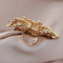 1pc Vintage Exaggerate Sunflower Adjustable Ring In Gold Tone - Yellow Gold - View 4