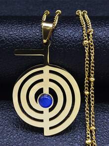 Cho Ku Rei 蛋白石不锈钢链项链灵气保护治疗 Chokurei 项链 - 項鍊 - 查看 2