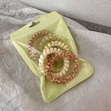 Serre-tête dégradé de couleurs sucrées comme des bonbons, série de couleurs, boucle de cheveux à cordon de téléphone pour femmes, haute élasticité et durabilité, sans laisser de trace en attachant les cheveux, bande élastique sans endommager la boucle de cheveux, convient pour la décoration de fête et les cadeaux de vacances. Rentrée scolaire