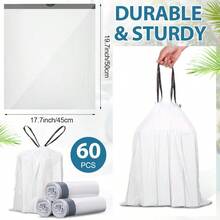 Wicker Small Trash Can With Lid And Plastic Insert 3 Gallon Round Rattan Waste Basket With 60 Pcs Drawstring Trash Bag Boho Woven Wicker Trash Basket Garbage Wastebasket With Lid For Bathroom - lightbrown - View 3