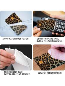 1pc Faux Leopard Print Credit Card Sticker, High-End Quality DIY Sticker, Favored By Social Media Beauty Bloggers, Leopard Print Lovers Must-Have, Decoration For Transit Card, Campus Card, Credit Card - Multicolor - View 7