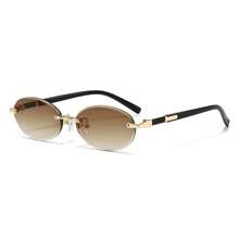 1 pièce Lunettes rectangulaires décoratives sans monture mode homme, accessoire essentiel de style rétro en matériau métallique de luxe, polyvalent et classique