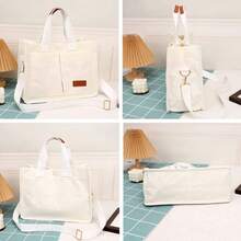 Alwy Women's Crossbody Bag Velvet Tote Bag 2025 - 黑色 - 查看 6