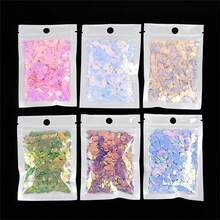 Shiny Shell Under The Sea Iridescent Purple Confetti Size 7mm Nail Sequin For Art Wedding Decoration DIY Handmade Crafts - Multicolor - View 11