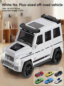 Children's Transforming Track Off-Road Vehicle, Inertia-Driven, Foldable And Portable For Easy Storage, Features A Launching Track, Promotes Parent-Child Interaction, Offers Multiple Ways To Play, Is Drop-Resistant And Durable, And Is An Educational Toy Car Suitable As A Gift For Boys And Girls Aged 3-12.