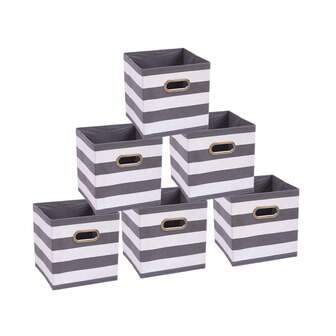 1 Pezzo Cubo organizer in tessuto con manico in metallo, Contenitori di Stoccaggio Pieghevoli per Vestiti, Giocattoli, Biancheria Intima, Trucchi, Asciugamani per Soggiorno, Camera da Letto, Armadio