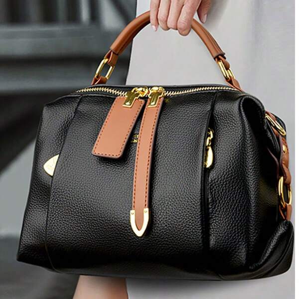 KAIDIFEINIROO حقيبة يد للسيدات جلد طبيعي عالي الجودة موديل 2025، حقيبة كتف مُصممة بذوق عصري، حقيبة كروس بودي مربعة متعددة الاستخدامات