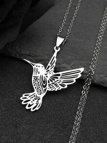 蜂鸟吊坠不锈钢项链 女士鸟形项链 蜂鸟 Colibri 珠宝 - 項鍊 - 查看 9