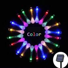 RTONTR 1Pc 5M 20 Water Droplet Lamp Solar Bubble Water Drop Light StringColor And Warm Color Birthday Outdoors Decoration Light String Party Scene Decoration With Fashionable Atmosphere And Light String Decoration For Home Decor Fireplace Bedroom Living Room Camping Decoration Gift Use