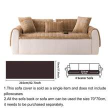 1pc Bohemian Style Sofa Cover, Quilted Thick Plush Fabric, Machine/Hand Washable, Non-Slip Pet Friendly Sofa Protector, Soft & Comfortable Polyester, Suitable For Living Room, Bedroom, Office Room Decor Home Decor Couch Cover Sofa Covers Living Room Decor