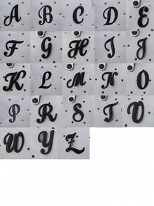 1pc Black Letter Beach Bag Accessory Decoration Pendant Insert Pocket Accessory, Letter A-Z, Suitable For Women's Rubber Beach Tote Bag, EVA Bag, Personalized Handbag, 3D Letter DIY Bag, Y2K Sticker - Black - View 2