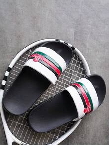 Men's Casual Slide Slippers, Soft Bottom Wear-Resistant, Suitable For Indoor, Bathroom, Beach, And Outdoor Leisure Wear - White - View 4