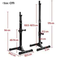 Barbell Rack Bench Pr Rack Home Gym Squat Rack  Barbell Station Adjustable Weight Lifting Power Stand For Fitn Strength Training Maximum Weight Capacity 250kg - as pic - View 2