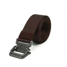 Women's Denim Jeans Belt, Summer Double-Ring Buckle Waist Canvas Belt, Studentstyle No-Hole Casual Military Vintage Belt