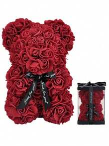 1 Set Eternal Rose Teddy Bear Gift Box, Cute & Romantic Holiday Gift, Suitable For Mother's Day, Valentine's Day, Birthday Party