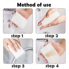 100pcs Blue Magic Melamine Sponge, Suitable For Cleaning Bedroom, Kitchen, Car, Clothes, Furniture, Office, Kitchen, Bathroom