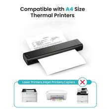 A4 Thermal Paper For Portable Thermal Printer,Whiter Thicker Brighter And The Font Is Clearer To Make The Printing Quality Better