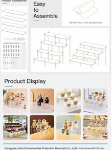 1 Set Multi-Functional Acrylic Cosmetic Display Rack, Modern Minimalist Transparent Showcase For Items, Suitable For Bedroom, Living Room, Kitchen,For Holiday Beach, Bathroom Collection, Bedroom Collection, Large Capacity