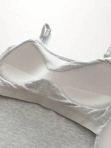 3pcs/Set Women Solid Color Ribbed Camisole Tops With Chest Pad, Casual Sexy Cropped Vest, Workout - Multicolor - View 11