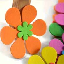 Adesivi per fiori in schiuma vibranti, di vari colori, superficie opaca, fiori in gomma autoadesivi, adatti per progetti fai-da-te e artistici, pannelli decorativi ed esplorazione creativa, adesivi per pareti con fiori, kit fai-da-te per cornici foto