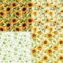24 Sheets 6"X6" Sunflower In The Sunshine Scrapbook Paper Scrapbooking Patterned Paper Pack DIY Craft Background Paper 1Pack,Mother's Day,Mom's Gift,Back To School,School Supplies - Multicolor - View 3