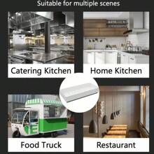 Organizer estraibile per mobiletti - Cassetti scorrevoli extra forti con pellicola adesiva per stoccaggio in cucina e mobiletti, design in plastica bianca multicomparto per spezie, utensili e stoviglie, per mobiletti da cucina