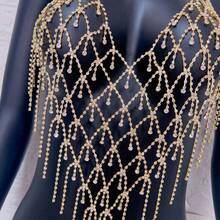 Fashionable Sexy Hollow Tassel Body Chain Crop Top, Shiny Body Chain Top Suitable For Women For Daily Wear Or Party - Body Chain - View 5