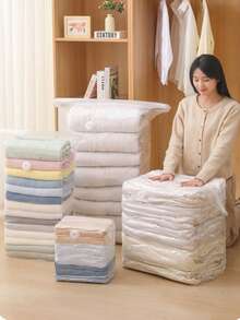 1piece Thickened, Non-Pumping, Three-Dimensional Vacuum Compression Bag Storage Bag For Clothes, Quilts, Quilts, Down Jackets, Special Bags