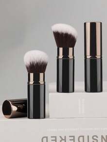 RANCAI 1/3pcsRetractable Kabuki Makeup Brush, Travel Powder Foundation Makeup Brush Face Blush Brushes For Blending Liquid, Blush, Bronzer, Buffing, Sunscreen,Flawless Cosmetics - Multicolor - View 1