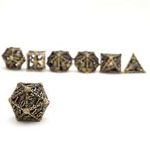 7pcs Skull Shaped Metal Dice Set - Lightweight And Durable Multi-Faceted Design, Suitable For RPG, Board Games And Card Games, Complex Copper Details - Multicolor - View 8