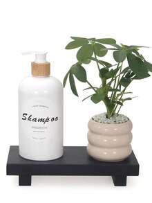 1 pieza Pedestal de madera soporte de exhibición para jabonera del baño, bandeja para plantas, velas, etc. Decoración ideal rústica para baño y cocina