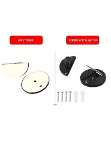 1pc/2pcs No-Drill Anti-Collision Magnetic Zinc Alloy Door Stopper, Invisible Door Holder, Floor-Standing, No Nailing Door Stop