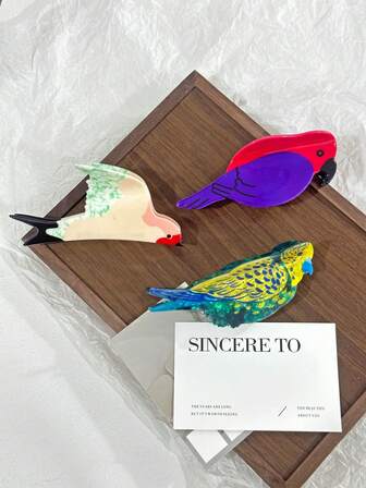 1 st hårspänne med papegoja-, sval- och fågeldesign för kvinnor, frisyrdekor för kontoret, lämplig för håraccessoar, håraccessoarer, hårklo, klospännen, hårklämma, hårkäkspänne höstvinter för semesterkläder kvinna