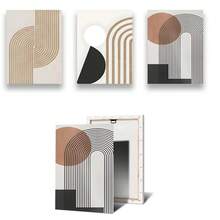 1 pieza / Set de 3 Pósteres de arte de pared Modernos Vintage Minimalistas Abstractos de Líneas Dibujadas en Papel Blanco, Decoración Retro para Sala, Bar, Cafetería, Arte de Lienzo sin Marco/Enmarcado para Sala de Juegos y Decoración del Hogar - Multicolor - Ver 44