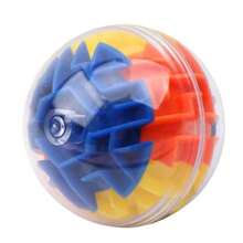 1 pezzo Giocattolo trasparente a sfera del labirinto 3D, gioco di decompressione di sfere rotanti - Allenano la coordinazione occhio-mano, l'attenzione e la resistenza, giocattolo antistress (colore casuale), regalo per Natale/Pasqua