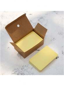 100pcs/Box Retro Solid Color Mini Cards, Postcard, Graffiti, English Word Cards, Student Writing Bookmarks, Blank Index Cards, Complete Set,School Supplies,Back To School - Multicolor - View 11