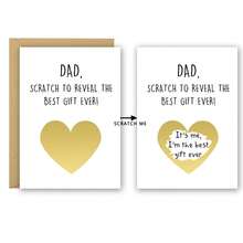 Unique Heart Scratch Card, Father's Day/Birthday Card - Funny Father's Day Card, Dad Card, Funny Greetings, Perfect Gift For Dad, Step-Dad - Multicolor - View 7