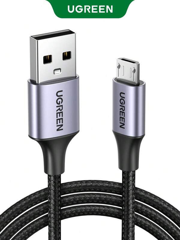 UGREEN Micro USB Cable 18W Nylon Braided Fast Charger QC 2.0 Cable Compatible With Samsung Galaxy S7/ HTC Compatible With LG Android, Kindle, Compatible With PS4, Camera, MP3 Micro-USB