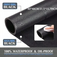 Covoraș de birou mare, rezistent la apă, din piele artificială - Anti-alunecare, tampă de mouse de birou de culoare solidă și protector pentru tastatură - Multicolor - Vizualizare 22