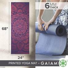 Esterilla de yoga  Tapete de yoga – Premium de 6 mm con impresión gruesa antideslizante para ejercicio y fitness para tipo de yoga, pilates y entrenamientos en el suelo (68 pulgadas de largo x 24 pulgadas de ancho x 6 mm de grosor) - Mandala medianoche - Ver 11